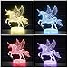Kids LED​ ​Night Light ​with ​3D Technology, Unicorn ​and ​Mermaid with Remote, freebies &1 Gift Card - Bedroom Night Lights, Bedside Night Lamp - Girls, Boys, Teens Gift for Christmas, Birthdays