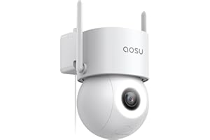 AOSU 3K Wired Outdoor Security Camera - Smart 24/7 Recording Camera Surveillance Exterieur WiFi Camera with Sound Light Alert