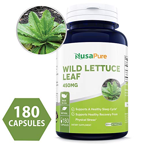 Wild Lettuce Leaf 900mg 180 caps (Non-GMO & Gluten Free) All-Natural Sleep Aid and Pain Reliever- Made in USA - 100% Money Back Guarantee! Wild Lettuce Leaf 900mg 180 caps (Non-GMO & Gluten Free) All-Natural Sleep Aid and Pain Reliever- Made in USA - 100% Money Back Guarantee!