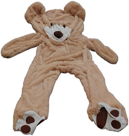 Kunshop Giant Teddy Bear Cover ( Not Stuffed ), A Bear Housing With Zipper Light Brown (6.5 feet _cover)