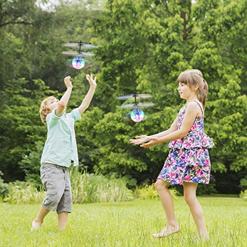 Flying Ball, Kids Toys Hand Control Helicopter Mini Infrared Induction Drone Magic RC Flying Toys with Shinning LED Lights Fun Gadgets for Boys Girls Kids Teenagers Men Women - Thumbnail 6