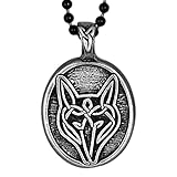 Celtic Wolf Pendant Necklace