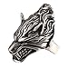 Mokiss 316L Stainless Steel Mens Fierce Black Wolf Skull Head Ring Size 7-13 Punk Jewelry