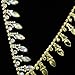 De.De. 1 Yard AB Resin Crystal Applique Rhinestone Bridal Trim Fashion Chain Fringe Embellishment Gold