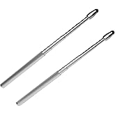 TIBURN Silver Telescopic Presentation Pointer, Stainless Steel Telescopic Pointer Pen, Suitable for Classroom and Business Touchscreens (2pcs)