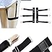 FENGDA Mens Shirt Stays Holder Elastic Garter with Non-slip Locking Clamps Black