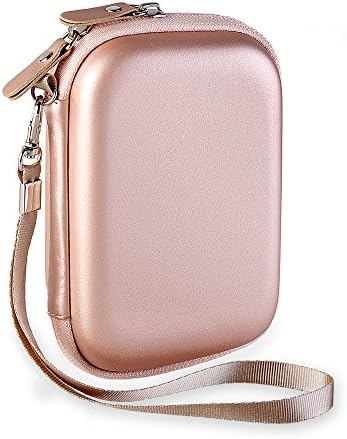 Canboc Hard Carrying Case for Polaroid Mint Pocket Printer, Polaroid Snap & Polaroid Snap Touch, Mesh Pocket for Polaroid 2x3ʺ Photo Paper, Smooth Double Zipper Protective Travel Bag, Rose Gold 2 51sIgb3VMlL. AC