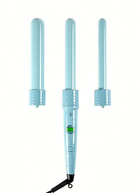 Leyla Milani Hair Curling Wand - 3 In 1 Interchangeable Clipless Ceramic Hair Curling Iron with Tourmaline Infused Barrels, Triple Threat Curling Iron - msrp $180 best curling wand