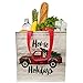 Earthwise Reusable Grocery Gift Bag Totes Assorted Xmas Christmas Holiday Shopping Designs Eco Friendly (Pack of 6)