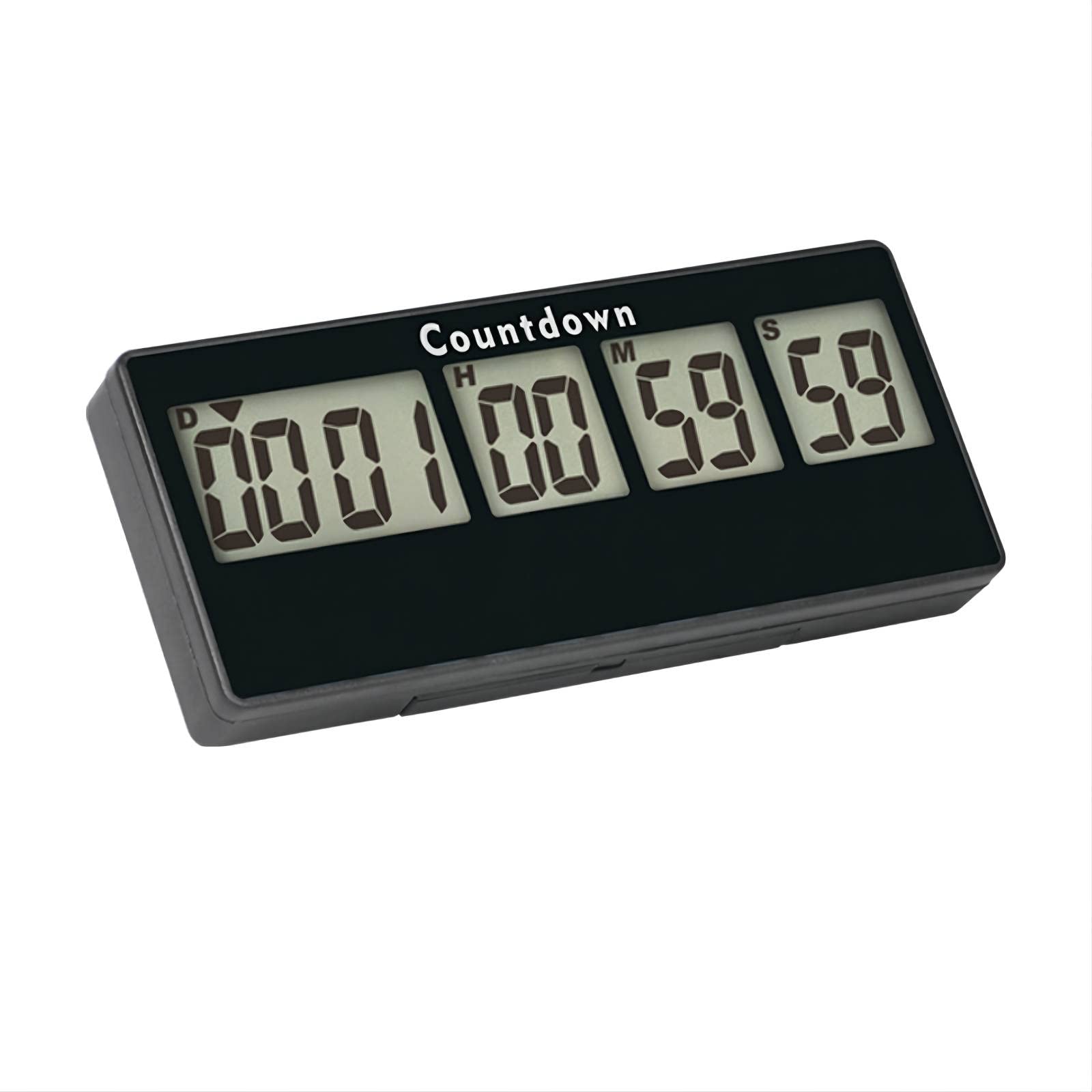 HonorMeet Digital Countdown Days Timer,10 Digits Large LED Countdown & Count-up Calendar Clock,Shutdown Countdown Clock Timer for Retirement Wedding Christmas Graduation(Black)
