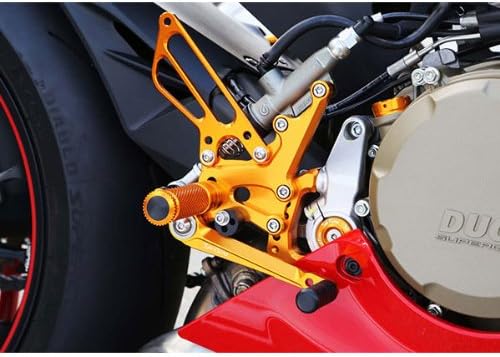 Sato Racing Billet Aluminum Anodized Gold Rear Sets for Ducati 1199 / 899 (D-1199RS-GD)