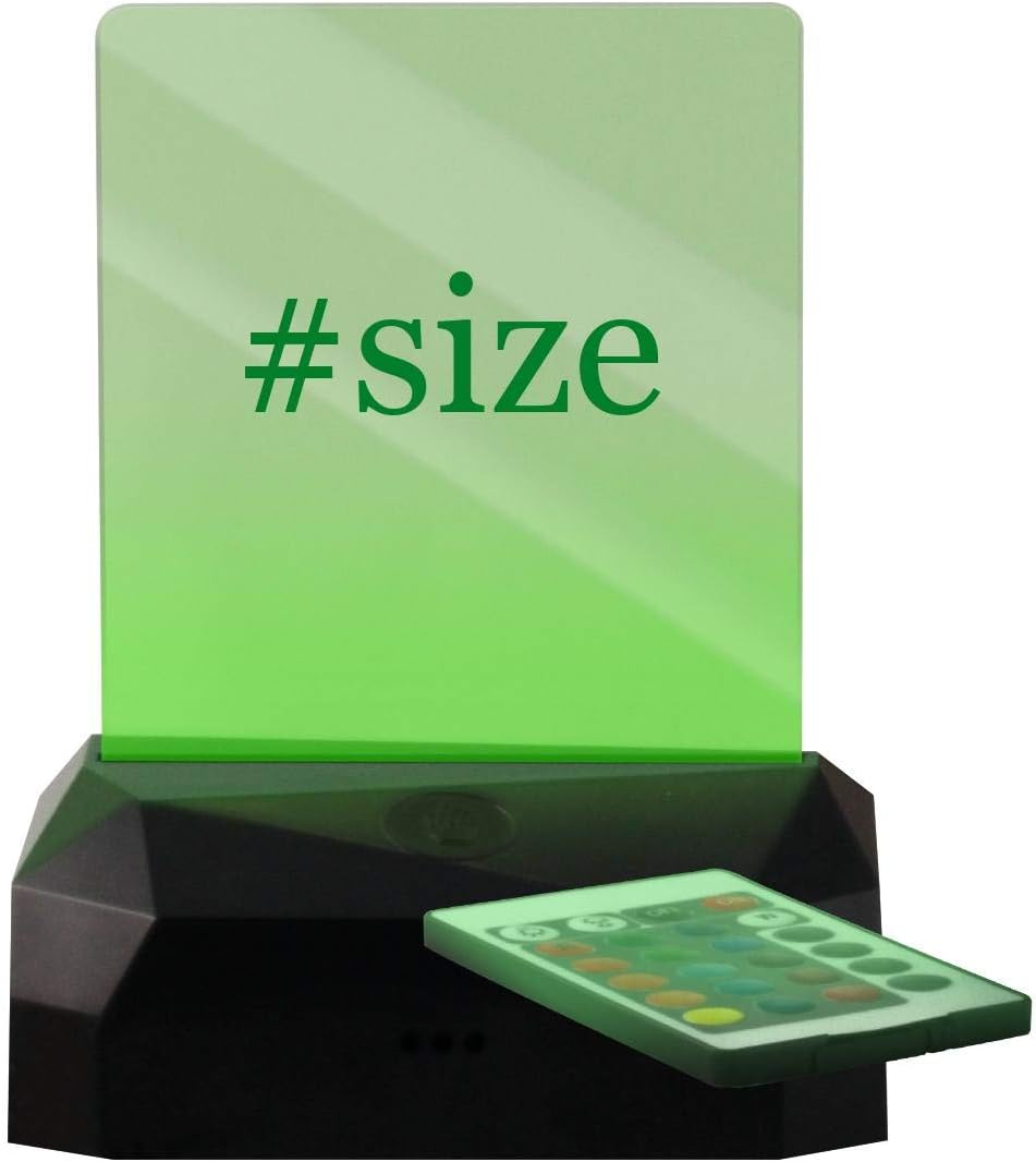 #Size - Hashtag LED Rechargeable USB Edge Lit Sign