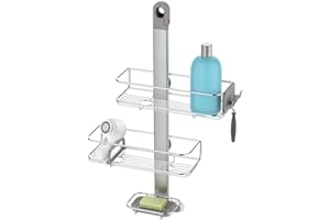 simplehuman Medium Adjustable Shower Caddy, Stainless Steel and Anodized Aluminum