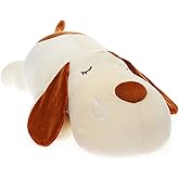 ERDAO Dog Plush Pillow, Soft Stuffed Animals Toy Dog Plushie Body Pillow Gifts for Kids Girls Boys (Brown, 17.7 inch)