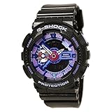 Casio G-Shock Purple Dial Black Resin Quartz Male Watch GMAS110HC-1A