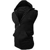 sleeveless hooded jacket