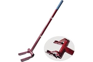 JINHAN Pallet Buster Tool - Articulating Pivot-Action Head Deck Board Removal Tool Deck - Wood Pallet Tool Breaker Pry Bar Puller (With Handle)