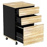 YITAHOME 3 Drawer Mobile File Cabinet, Rolling