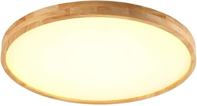 LED Deckenleuchte Nordic Modern Holz Deckenlampe Runde Holz Lampe Eiche