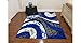 Yafa Home Fashion Modern Contemporary Swirls Design Area Rug, Luxurious, Elegant, and Fashionable Area Rug (Navy, 5 ft X 7 ft)