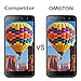Blackberry DTEK50 Screen Protector, [2 Pack] OMOTON Tempered Glass Screen Protector [Scratch Resistant] [Crystal Clear] [Anti-Bubble] for Blackberry DTEK50 / Alcatel Idol 4