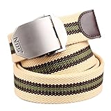ALAIX Men's Military Style Tactical Canvas Web Belt 1.5'' Adjustable One Size