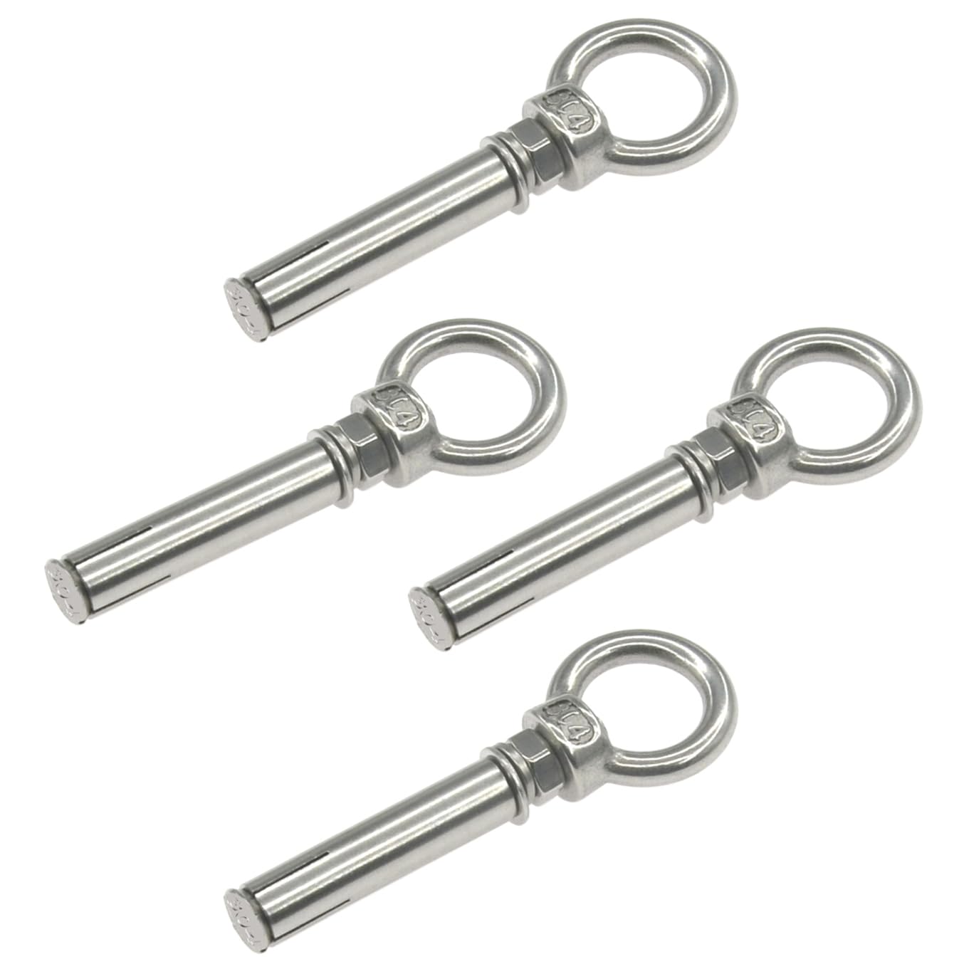 4 PCS M6*60 Stainless Steel Wall Eye Expansion Anchor Bolts