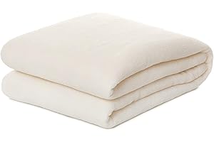 PLAZOTTA 59 Inch x 47 Inch Natural Cotton Batting, Medium Weight Cotton Batting for Quilts, Blanket Stuffing & Crafting, Soft