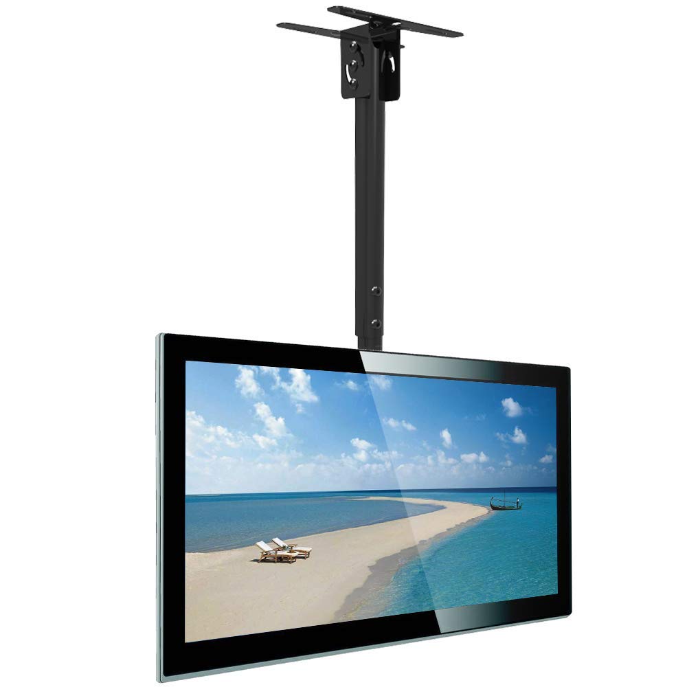 Everstone Full Motion TV Ceiling Mount for 23 to 55" TV Swivel and Tilting Bracket Fit Most Plasma LED LCD Flat Screen and Curved TVs, Up to VESA 400x400mm, HDMI Cable and Level