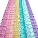 3D Four Leaf Flower Tissue Paper Hanging Streamers for All Party Events, Photo Garland Backdrop, 12-Pack (Rainbow Pastel)
