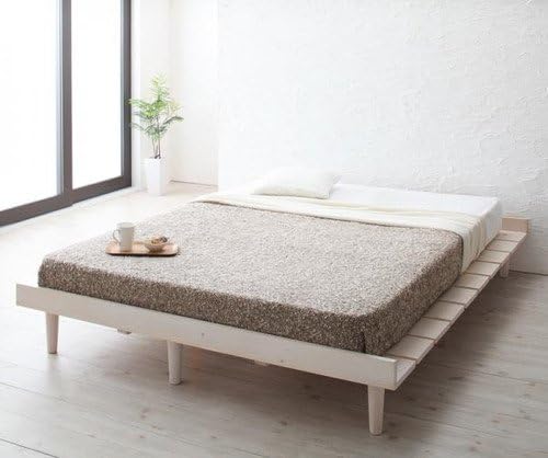 ホワイトウォッシュ スタンダードボンネルコイルマットレス付き ステージ セミダブル フレーム幅140 デザインすのこベッド Resty リスティー ﾉｰﾌﾞﾗﾝﾄﾞ品