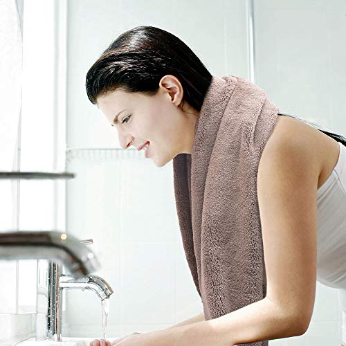 Luxurious Towel Set, Superfine Fiber Bath Towel and 2 Hand Towels Ultra Soft and Comfortable Durable Tear Resistant Perfect for Bathroom Decoration - Thumbnail 5