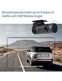 Cámara grabadora Auto Vox, para vehículo, wifi, Dash Cam D6 Pro FHD 1080p, cámara grabadora para salpicadero de vehículo con muy buena visión nocturna, sensor G, WDR, grabación en ciclo, ángulo de rotación de 300 °