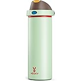 24 oz Insulated Water Bottle with Straw: Meoky Stainless Steel Metal Water Bottle with 2-in-1 Lid - Leak Proof, Cold for 24 Hours, Protective Silicone Base, BPA-Free for Sports Travel Car, Boneyard