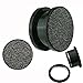 Sandpaper Top Texture Screw Fit Titanium Anodized Black Surgical Steel Ear Plugs