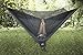Everest Double Camping Hammock with Mosquito Net | Bug-Free Camping, Backpacking & Survival Outdoor Hammock Tent | Reversible, Integrated, Lightweight, Ripstop Nylon | Navy/Charcoal/Net Black