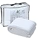 HILLFAIR 100% Combed Cotton Blanket– Queen Bed Blanket– Soft Cozy Warm Multipurpose Throws for Luxury Home Decor– 90 x 90 inch Queen Size Cotton Blankets for Beds- Bed Blankets for All Season- White
