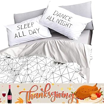 Bulutu Love Letters Print Cotton Kids Duvet Cover Twin Set White Gray Premium Modern Teen Boys Girls Bedroom Bedding Sets Twin Comforter Cover Zipper Closure Hotel Quality No Comforter Bt22043 Ft Home Kitchen Kids