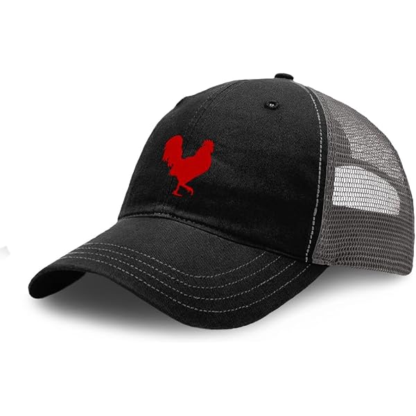 Trucker Hat Richardson Angry Rooster Embroidery Design  display picture 2