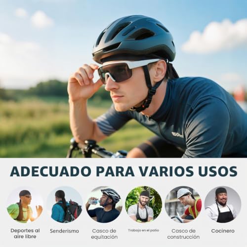 GXCROR Cooling Bandana Beanie Hat Sweat Absorbing Helmet Liner Skull Caps Doo Rag for Motorcycle Bike Running Outdoor Work