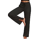 Curvphilo Modal Women's Wide Leg Pants with Pockets High Waist Stretch Casual Loose Lounge Trouser Smooth Soft Pants
