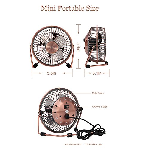 5 GLAMOURIC+Personal+Circulator+Adjustable+Operation