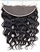 CHANTICHE Brazilian Remy Human Hair Free Part 13x4 inch Ear to Ear Lace Closure with Baby Hair Body Wave Lace Frontal Bleached Knots 12inches Natural Color