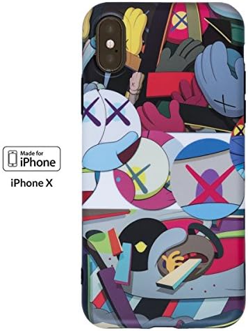 iPhone X Case Luxury Street Art Fashion Protective Durable Slim Case/Bumper/Skin/Cover (MixedKaws)