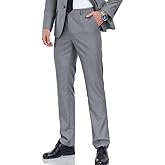 Qisuma Men's Dress Pants Slim Fit Black Navy Dress Pants Trousers for Men Formal Suit Pants Casual Slacks