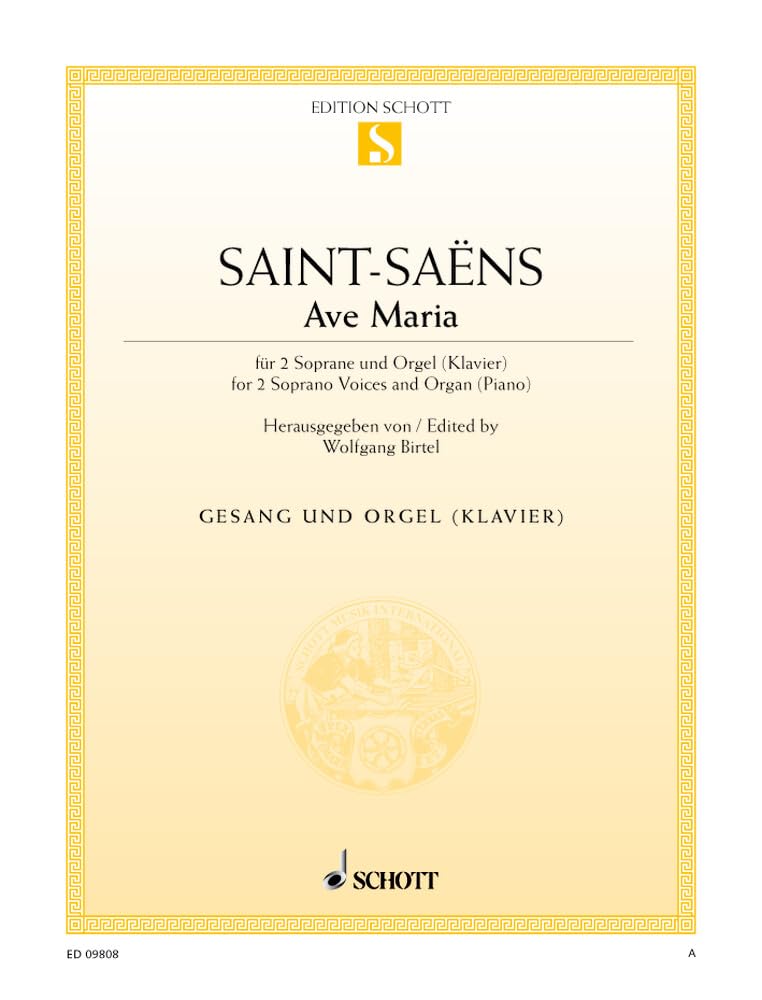 Ave Maria: 2 sopranos (soprano/alto) and organ.