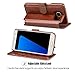 OCASE Galaxy S7 Case [Slim Fit] Leather Wallet Case with Screen Protector for Samsung Galaxy S7 Devices -Brown