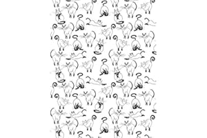 Ceramic Decals - Silly Cats (Black, 19 x 13 Inch)