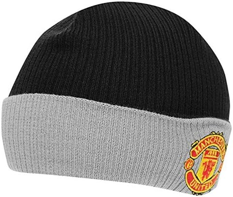 Black One Size Official Football Merchandise Kids Junior Manchester United Fc Core Winter Beanie Hat Hats Caps