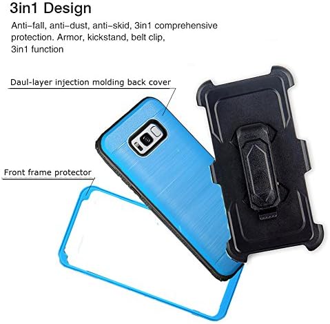 Samsung Galaxy Note 8 Belt Clip Holster Case, Soundmae [Heavy Duty] Hybrid Dual Layer [Shock Absorbing] Armor Protective Case Cover with Belt Clip Kickstand Holster [Orange]